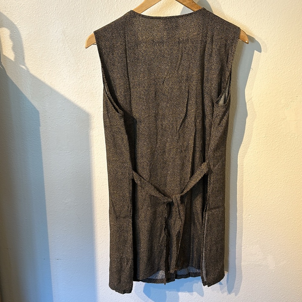 Vintage V neck front button down blouse tunic